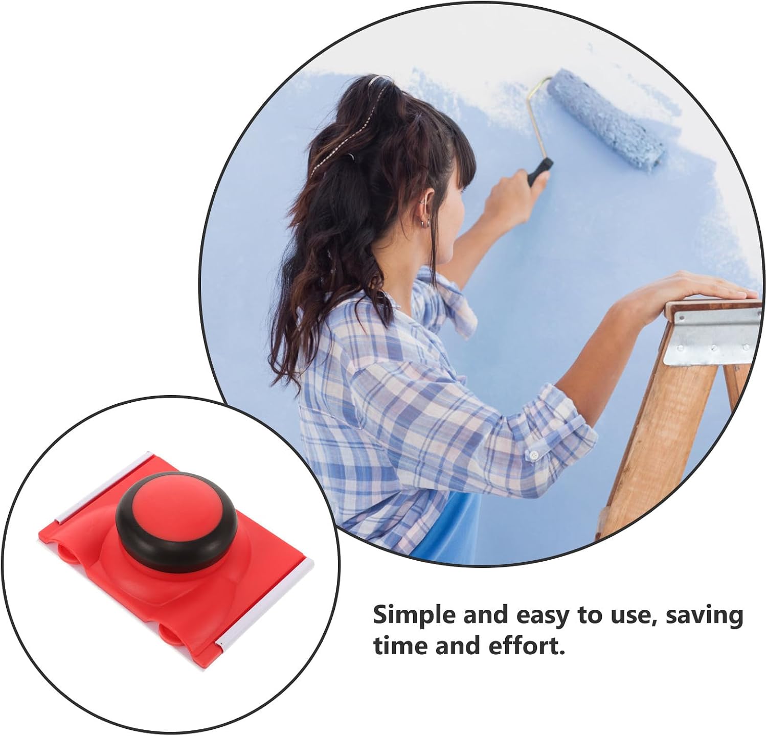 Paint Edger Trimmer Ergonomic Design Plastic Sponge Material Precise Paint Edge Application Walls and Ceilings Wide Range of Occasions