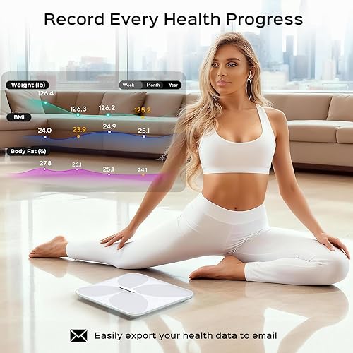 Miniatura 4 de Wyze Smart Scale X Butterfly - Báscula de baño para peso corporal, IMC, grasa corporal, masa muscular, báscula digital Bluetooth precisa para