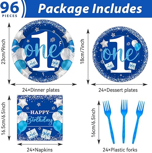 Miniatura 97 de Juego de 96 platos de fiesta de avión, servilletas, vajilla de avión, suministros para fiesta de cumpleaños, vajilla de papel desechable