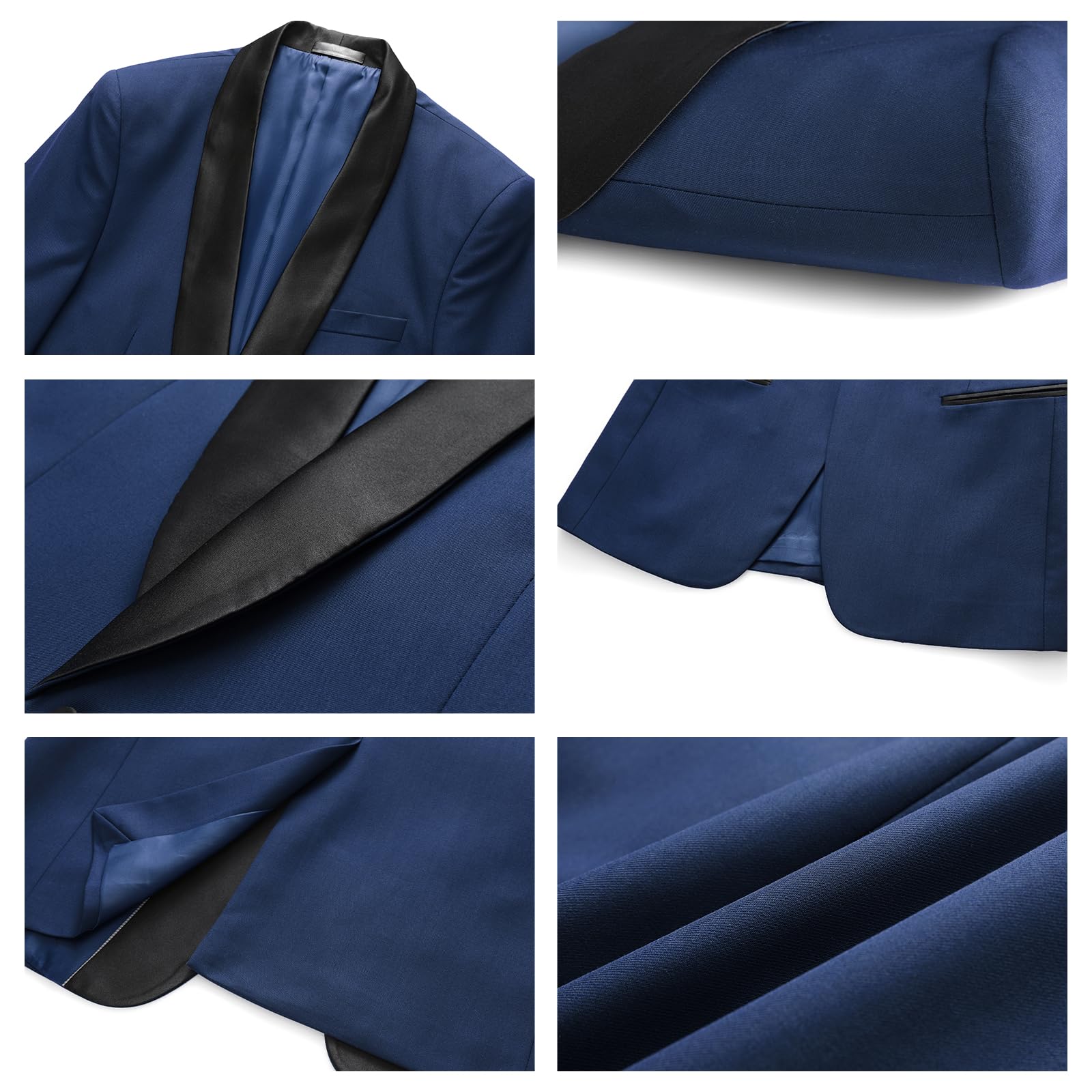 Completo da uomo in 4 pezzi, con blazer, giacca e pantaloni, con papillon, per balli e feste di nozze