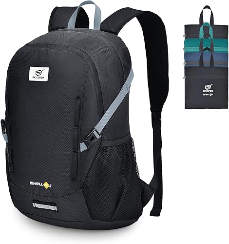 SKYSPER Mochila ligera de senderismo Mochila de viaje pequeña de 20L Mochila plegable resistente al agua para mujeres y hombres