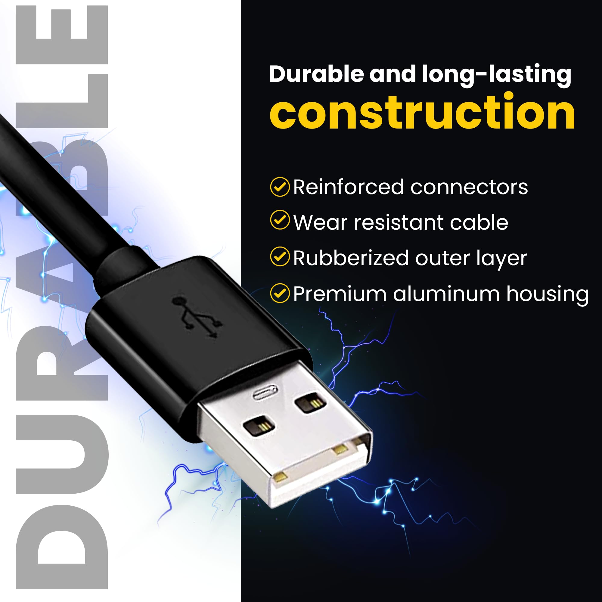 BRENDAZ Lot de 10 câbles micro USB vers USB pour transfert de données, compatible avec tablette Kindle Fire HD, Xbox One S X, Galaxy S6, S7 Edge J7, Note 5 4 (1,8 m)