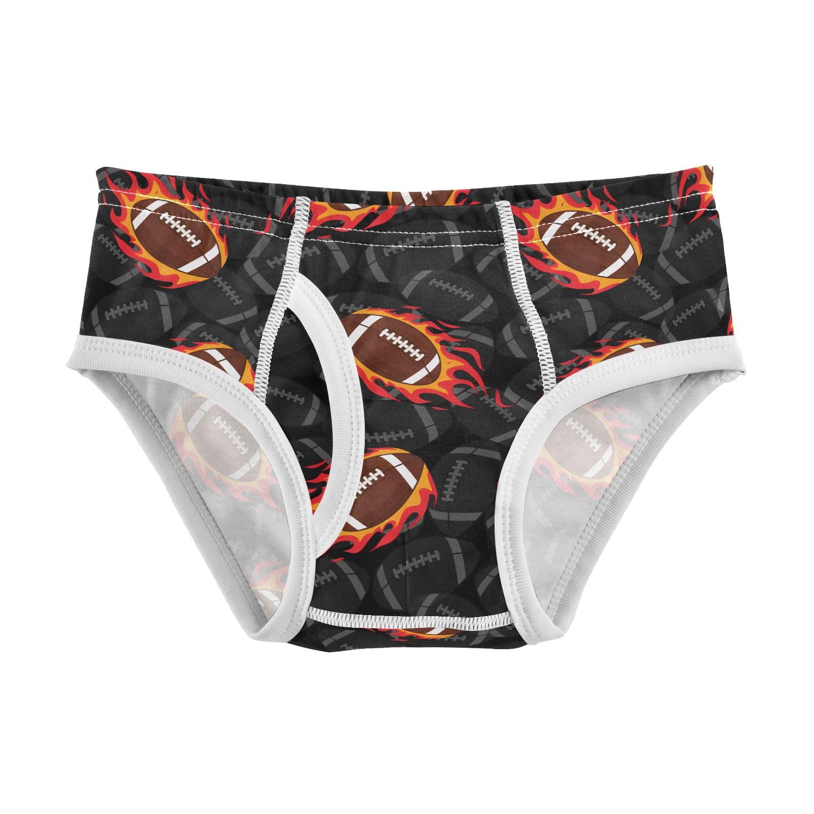 Boys Exclusive Briefs Toddler Underwear 95 Combed Cotton Boxerbriefs 2T American Football with Flame