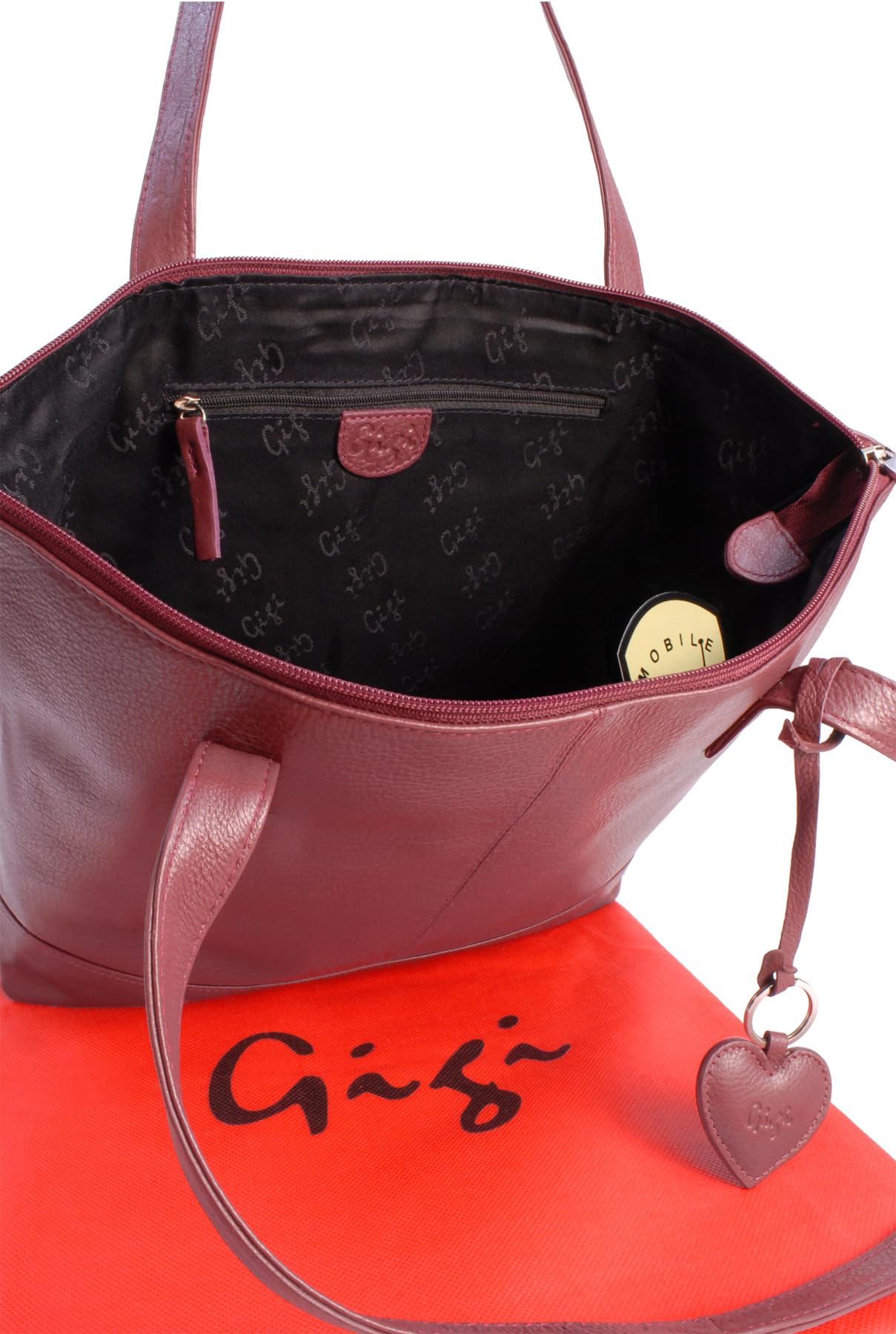 Gigi - Bolso Tote Grande de Piel - Bolso de Hombro de Mujer con Correa Desmontable - Shopper de Trabajo - Othello 9101A