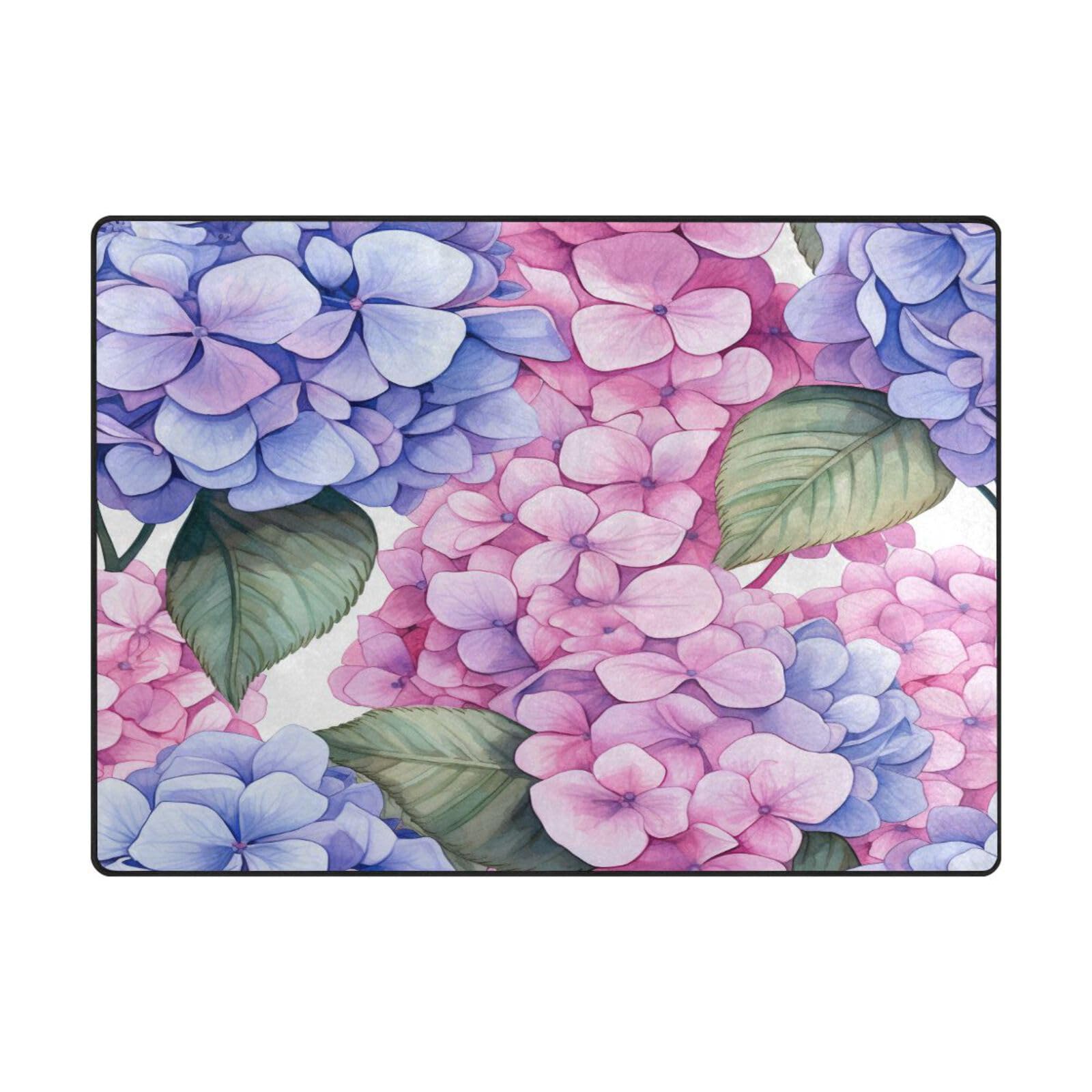 Tapis de sol doux hortensias violets pour ambiance cocooning de chambre