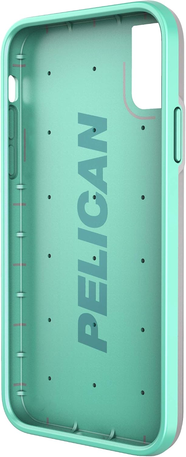 Pelican Protector iPhone Xs Case (Also fits iPhone X) - Grey/Aqua