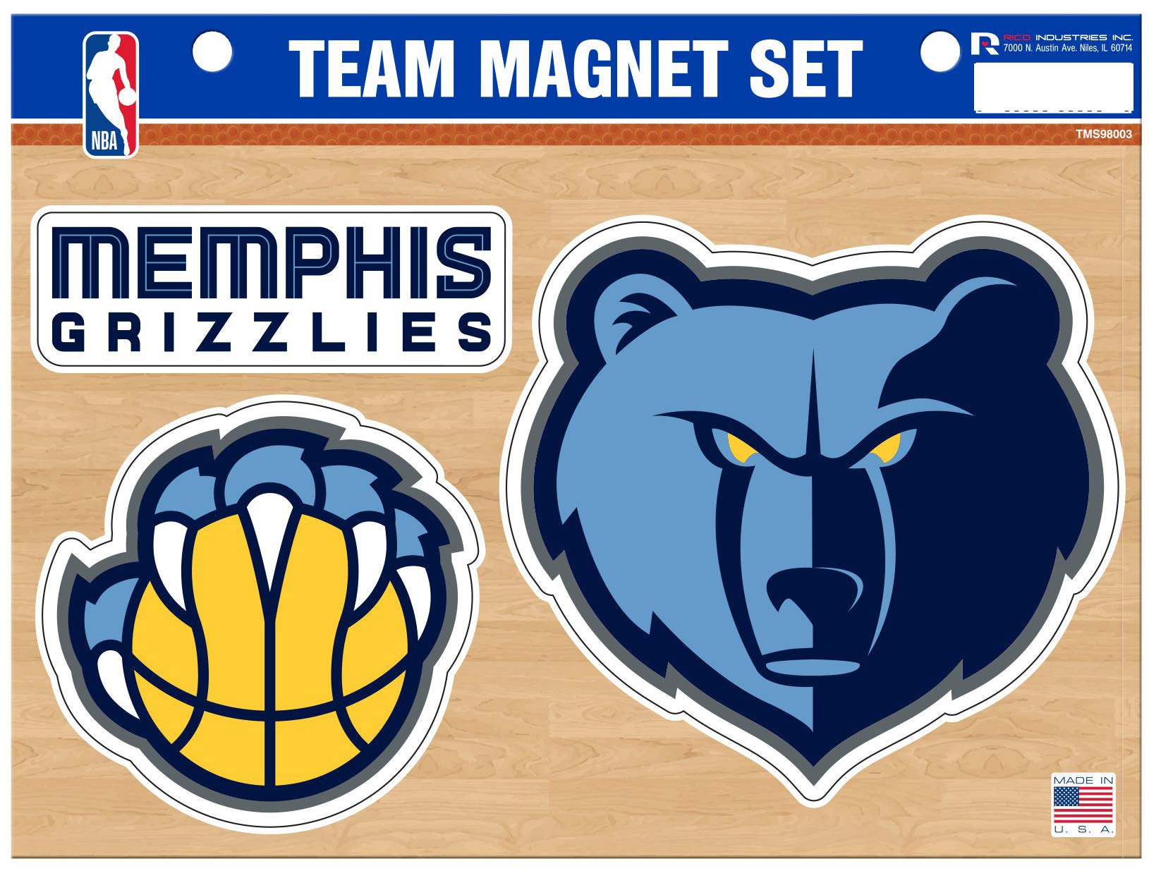 Aimants NBA Memphis Grizzlies pour une décoration de cuisine style basketball américain