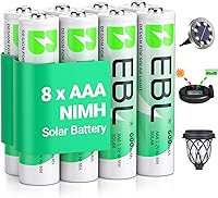 Vista 12 de EBL Baterías recargables AA, 1.2 V 1100 mAh de alta capacidad AA para luces solares de jardín (paquete de 8)
