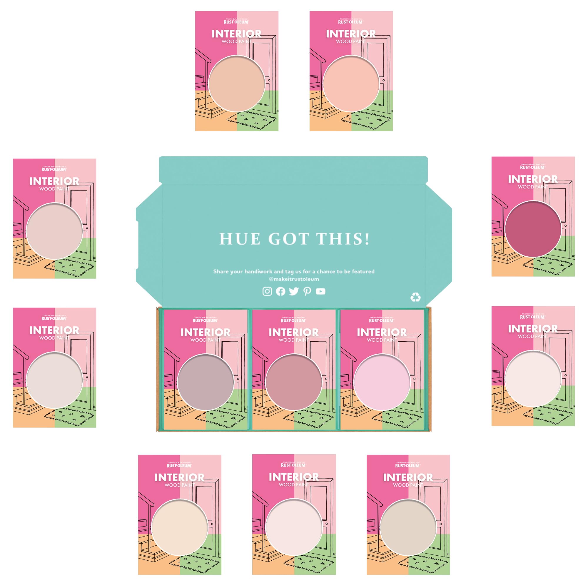Rust-Oleum Interior Wood Paint in Gloss finish - Sweet Pinks Tester Box