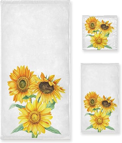 Vista 22 de ALAZA Juego de toallas de baño, toallas de fuego de agua de béisbol, 3 piezas, 1 toalla de baño, 1 toalla de baño, 1 toalla de mano, juego de 3