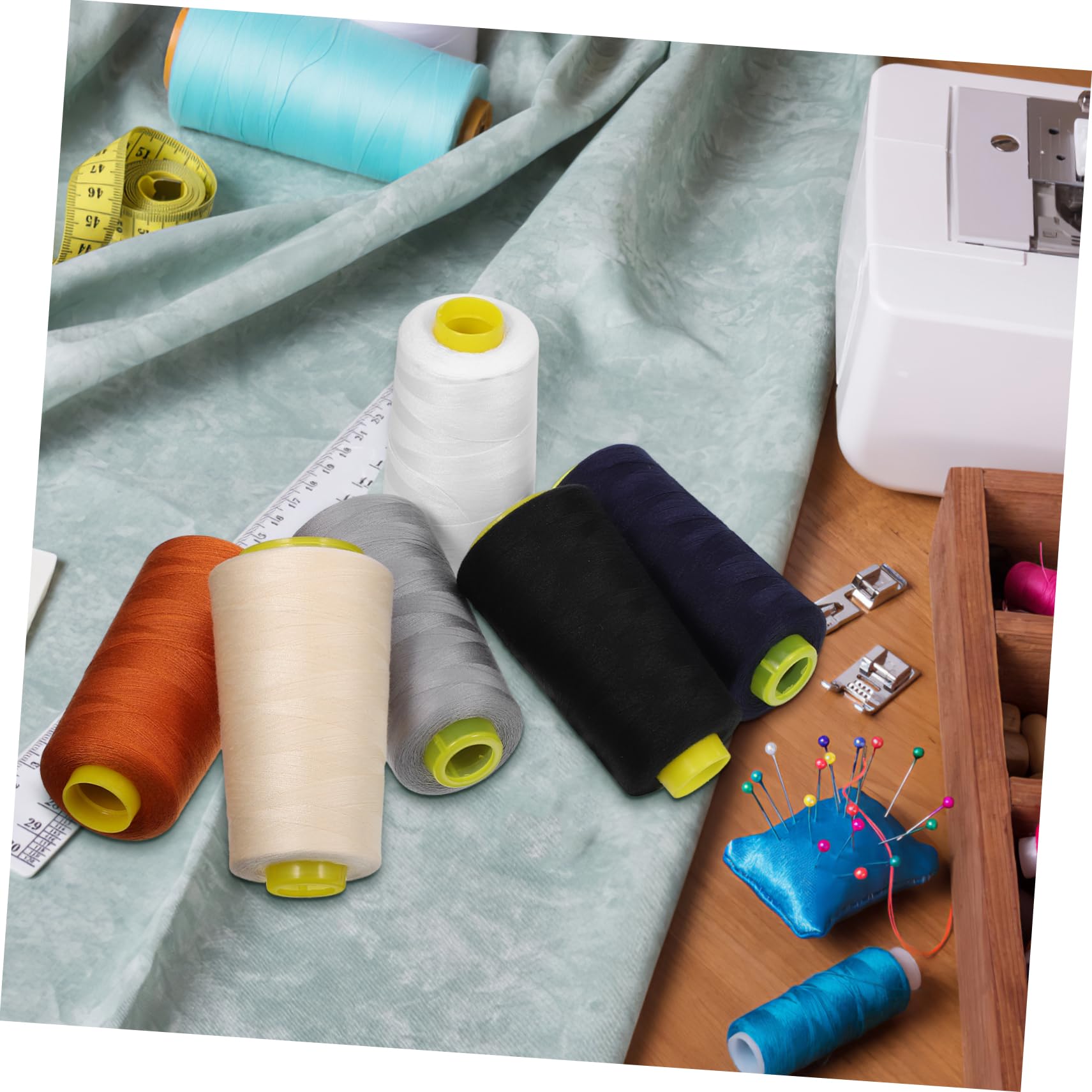 Lurrose 18piezas Hilo De Poliéster Para Coser Bobinas De Yardas Resistentes y Versátiles Para Bordado y Costura Máquina o Mano