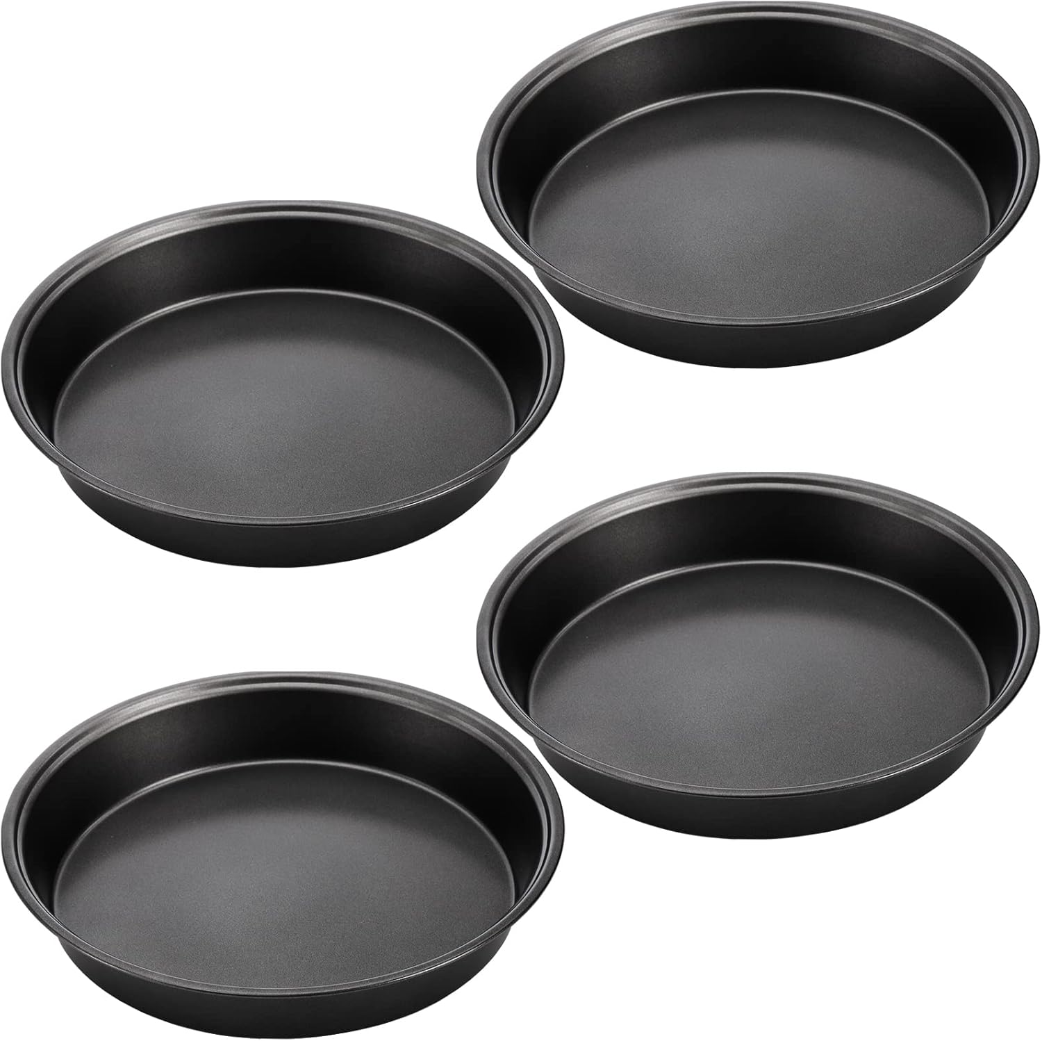 Tosnail 4 Pack 9" Nonstick Round Cake Pan Set for Baking Layer Cake Pans Pie Tart Pizza - Thumbnail 2