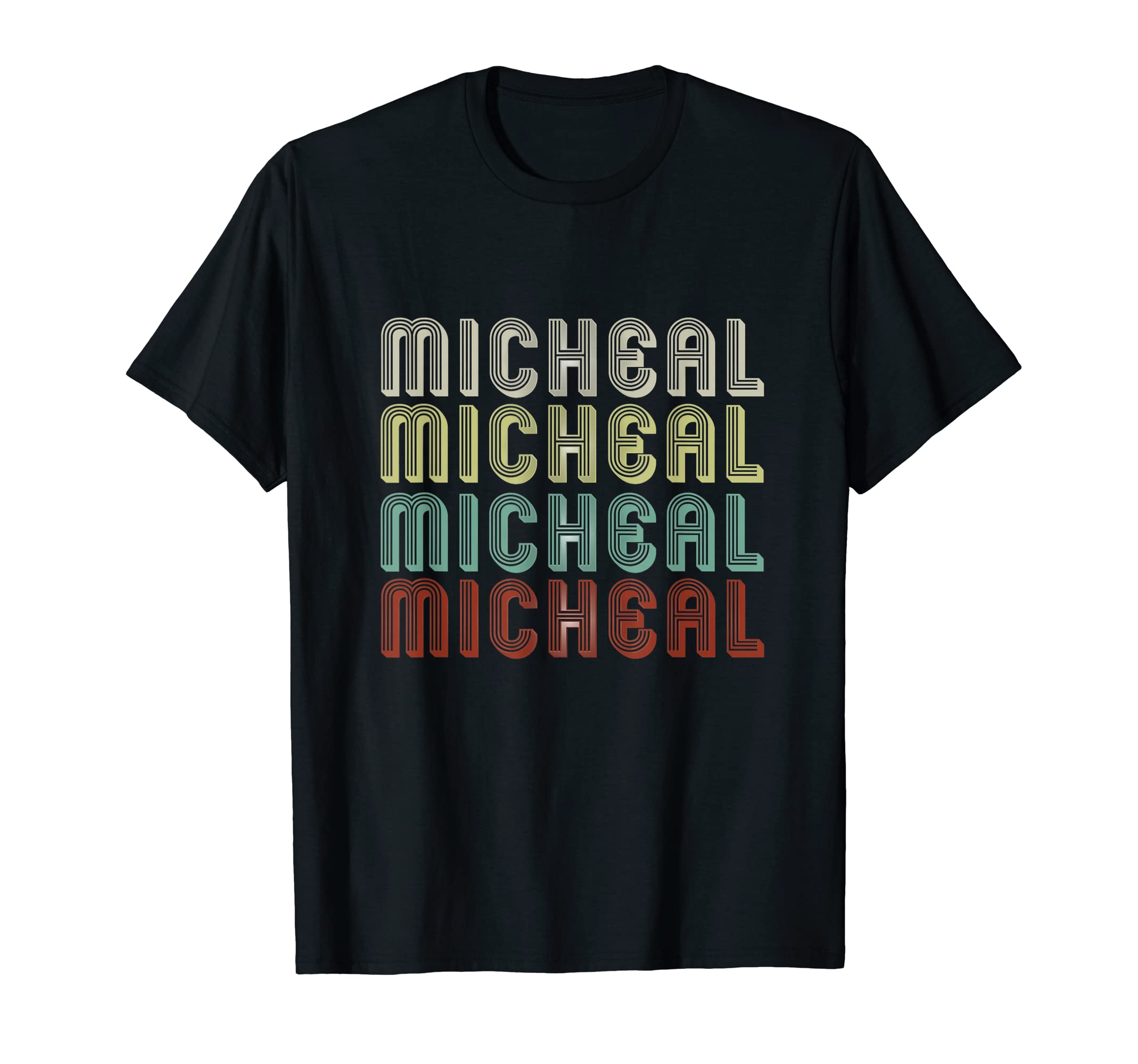 Name Is Micheal In Retro Vintage Disco Funny Personalized T-Shirt