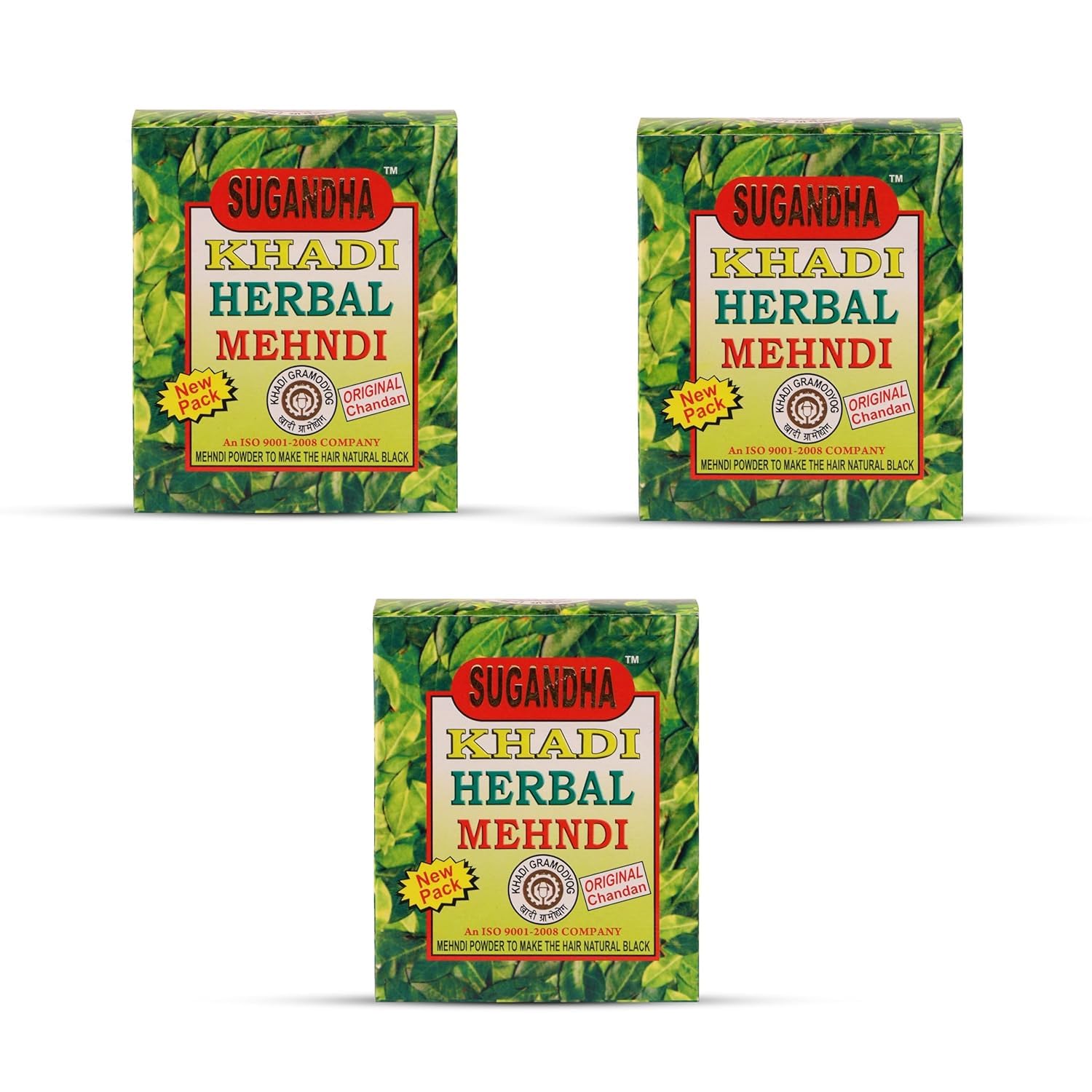 SUGANDHA Khadi Herbal Mehndi Powder 240 Gm Pack of 3 (Natural Black)-image-47