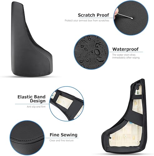 Miniatura 5 de INTGET Funda de consola central para Chevrolet Chevy Camaro 2016-2022 2023 2024, accesorios para reposabrazos central, protector de tapa de consola