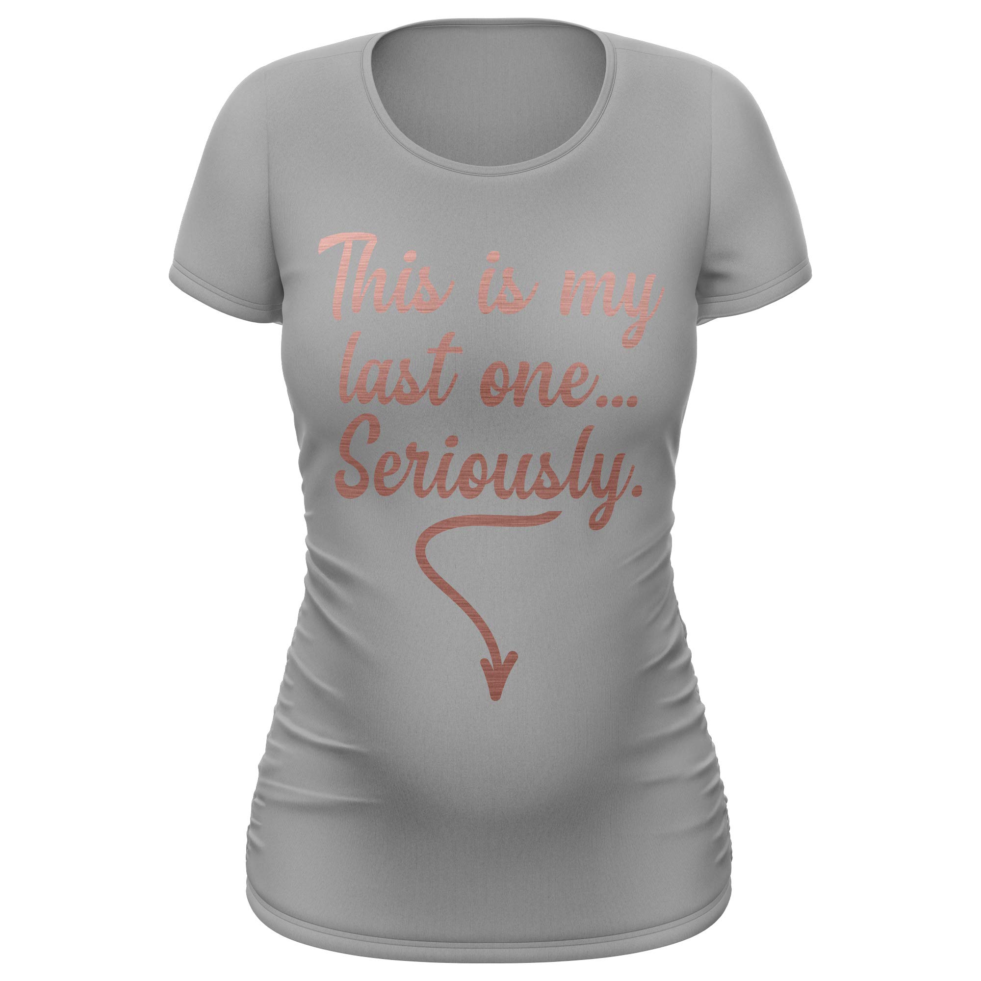 Purple Print HouseLast One Womens Maternity T Shirt, Funny T Shirts for Women Pregnancy Baby Shower Top Clothes