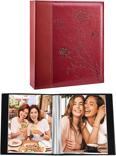 Artmag Álbum de fotos pequeño de 4 x 6 pulgadas, cada paquete con 50 páginas transparentes con capacidad para 50 fotos verticales para fotos de 4 x