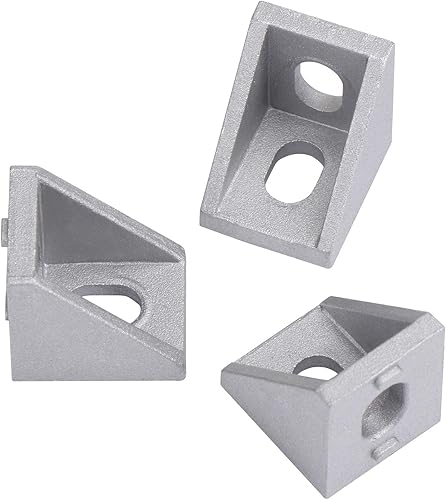Miniatura 2 de OCR 20 soportes de esquina en ángulo recto, conector de soportes en L, soportes de aluminio de 2 agujeros de la serie 2020 para perfil de extrusión