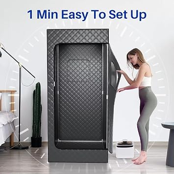 Portable Steam Sauna Box, Cotton Thicken Personal Sauna Tent Kit For Home Spa, Indoor Sauna Relaxation With 2.6L Steam Generator, Remote Control, Chair