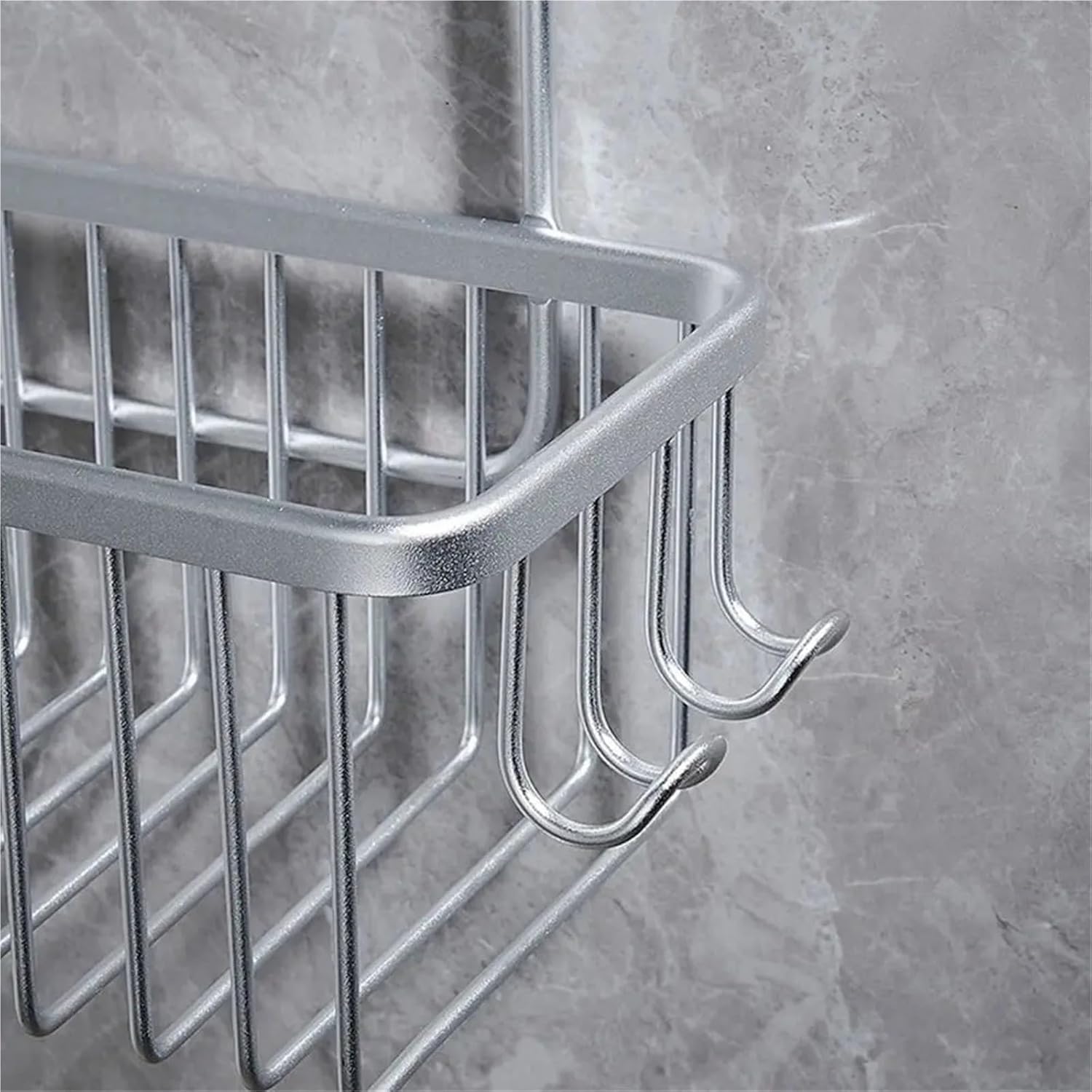 Hanging Shower Basket With Hooks Large Capacity Bathroom Storage R
