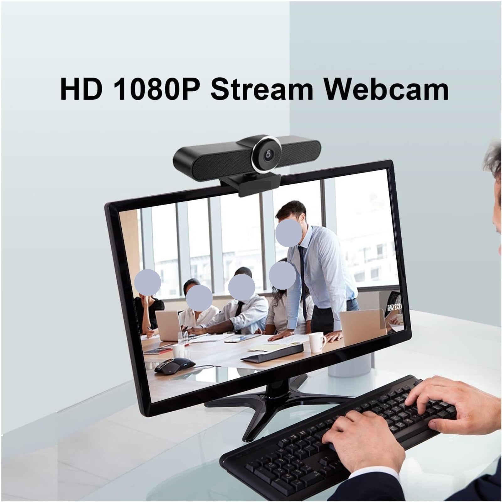 Cámara web para PC, Streaming De Cámara Web Con Micrófono Y Altavoces
