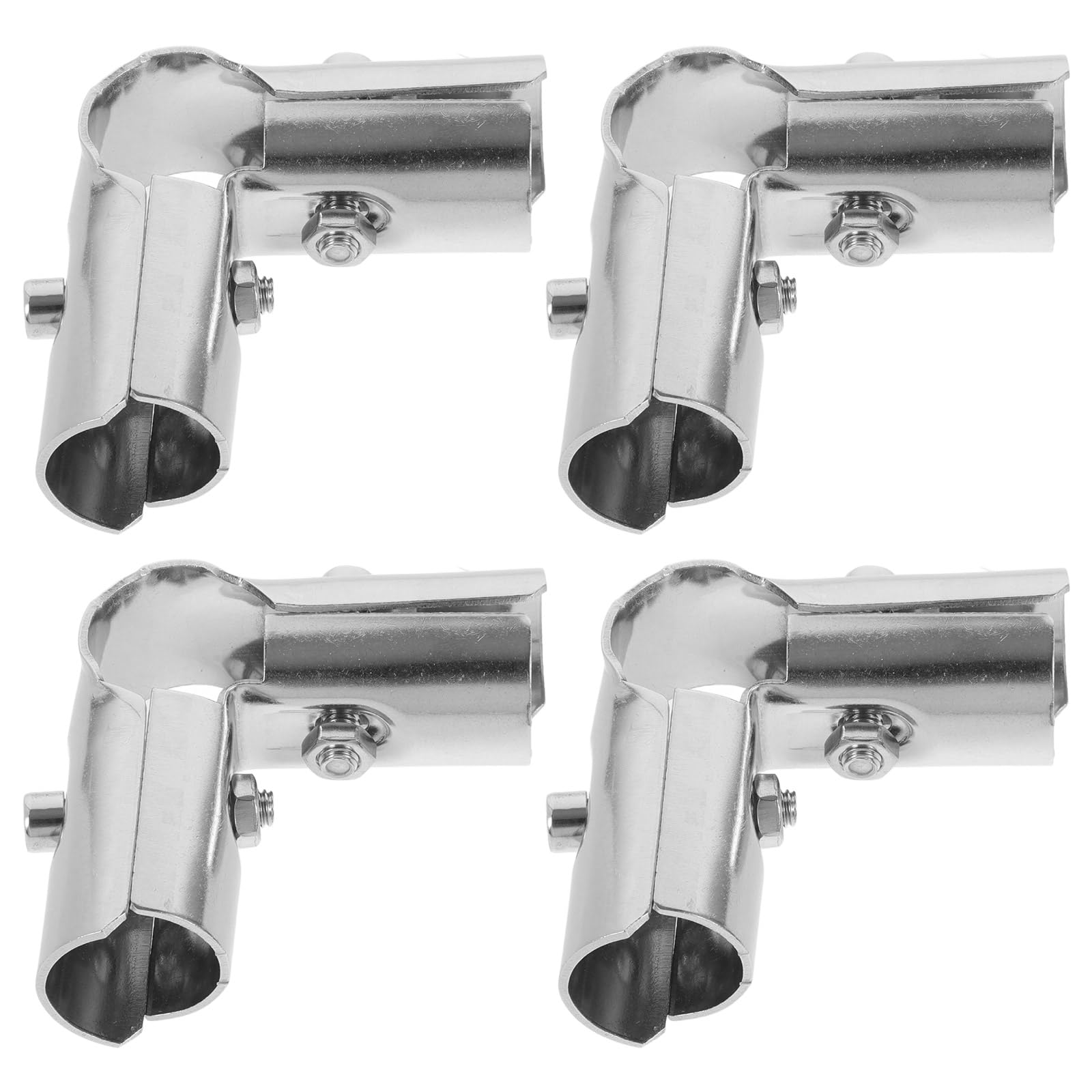 4 pièces connecteur angle acier inoxydable pour fixation de tringle et barre penderie