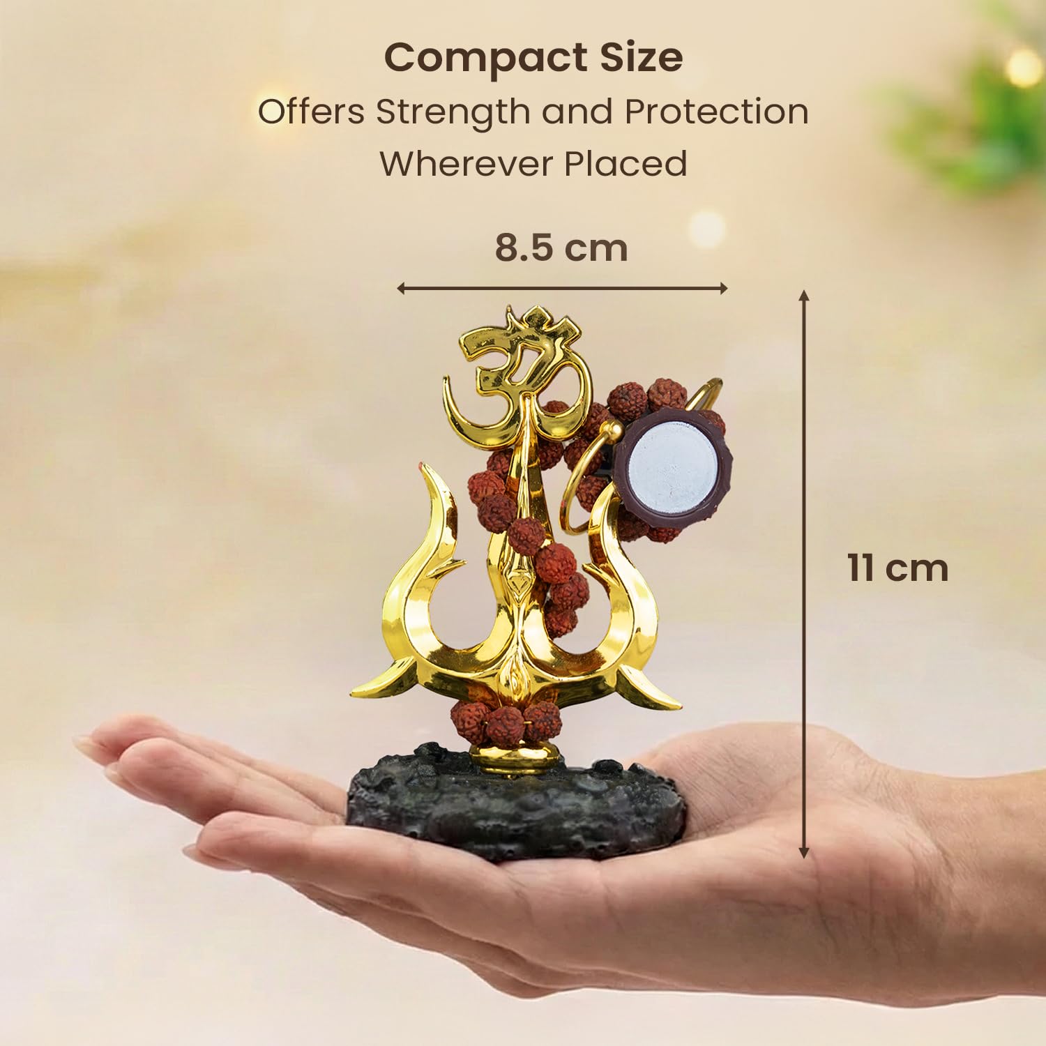 Astrotalk Mahadev Trishul Murti, Shiv Murti compatto per tempio domestico, cruscotto auto o scaffale per ufficio, Lord Shiva Idol per puja, mandir e angoli di meditazione, 8,5 x 6,5 x 11