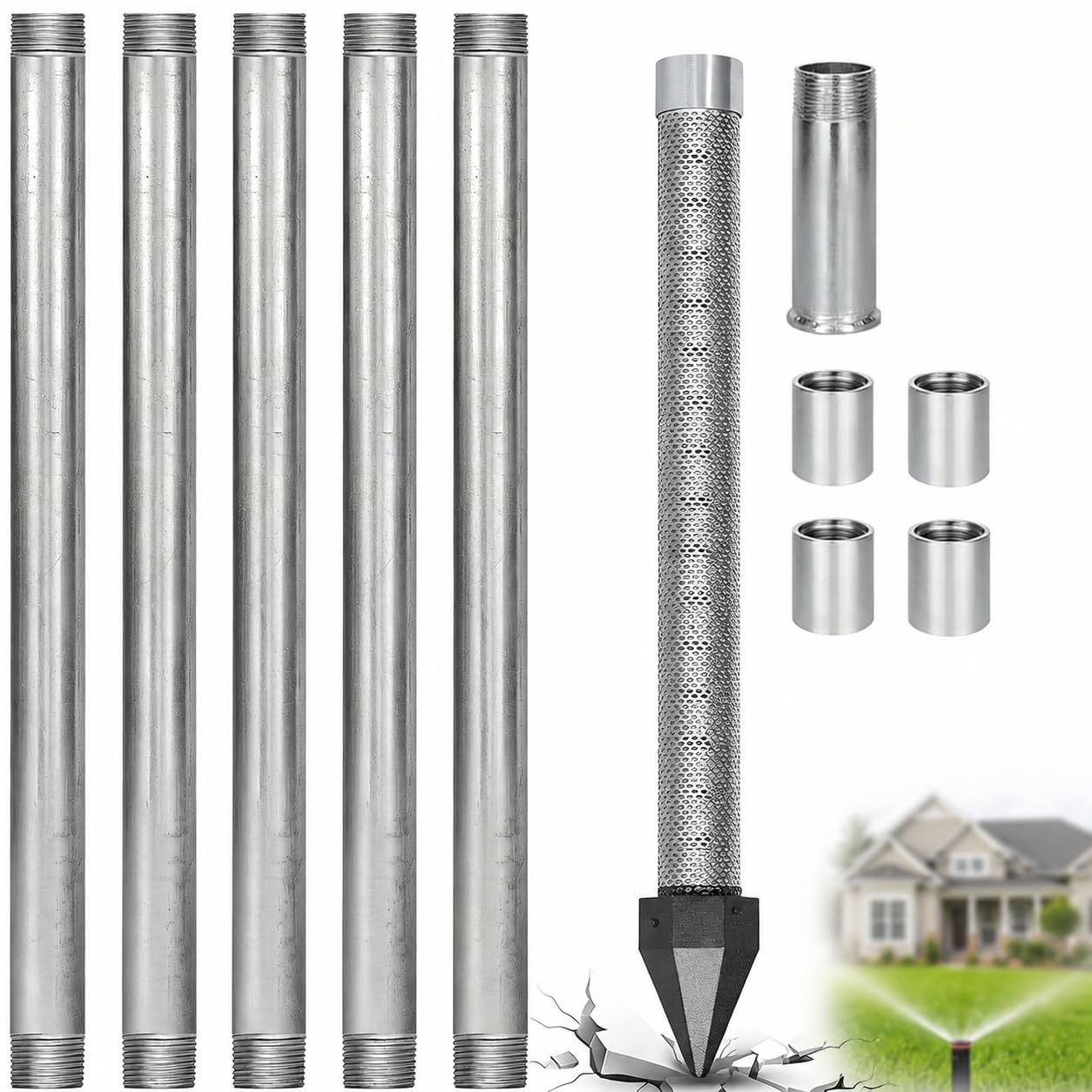 Kit de Pointe filtrante pour puits Peu Profond,kit de Forage pour puit
