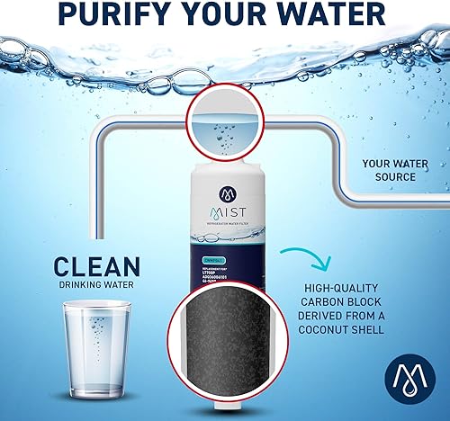 Miniatura 4 de Mist Filtro de agua de repuesto para refrigerador ADQ36006101 para LG LT700P, ADQ36006102, Kenmore 469690, refrigerador LFX25978SB  Certificado NSF