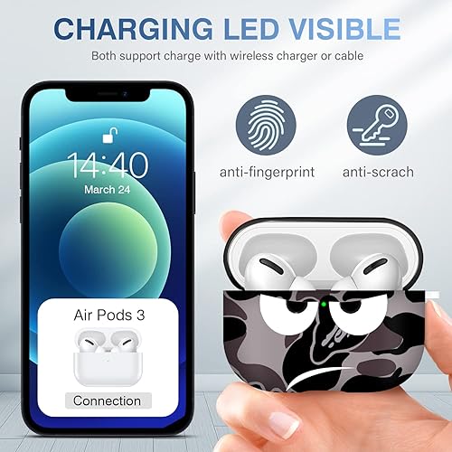 Miniatura 3 de Funda para Airpods Pro de 2 generación 2022, Don't Touch Me for Airpods Pro 2, funda con llavero suave y bonita funda a prueba de golpes para