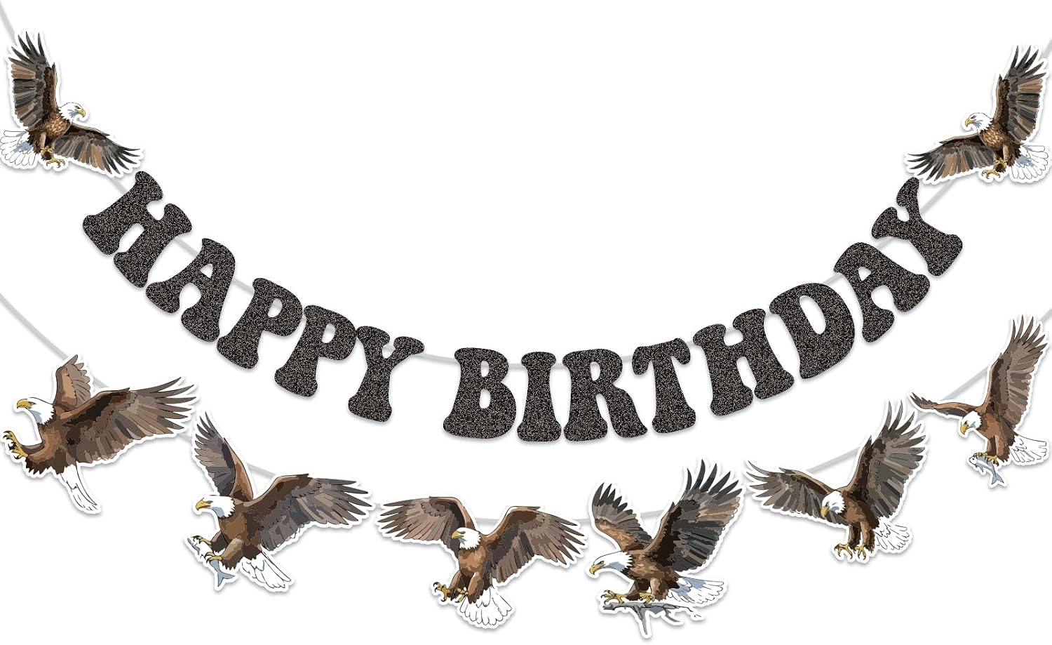 Bald Eagle Happy Birthday Banner