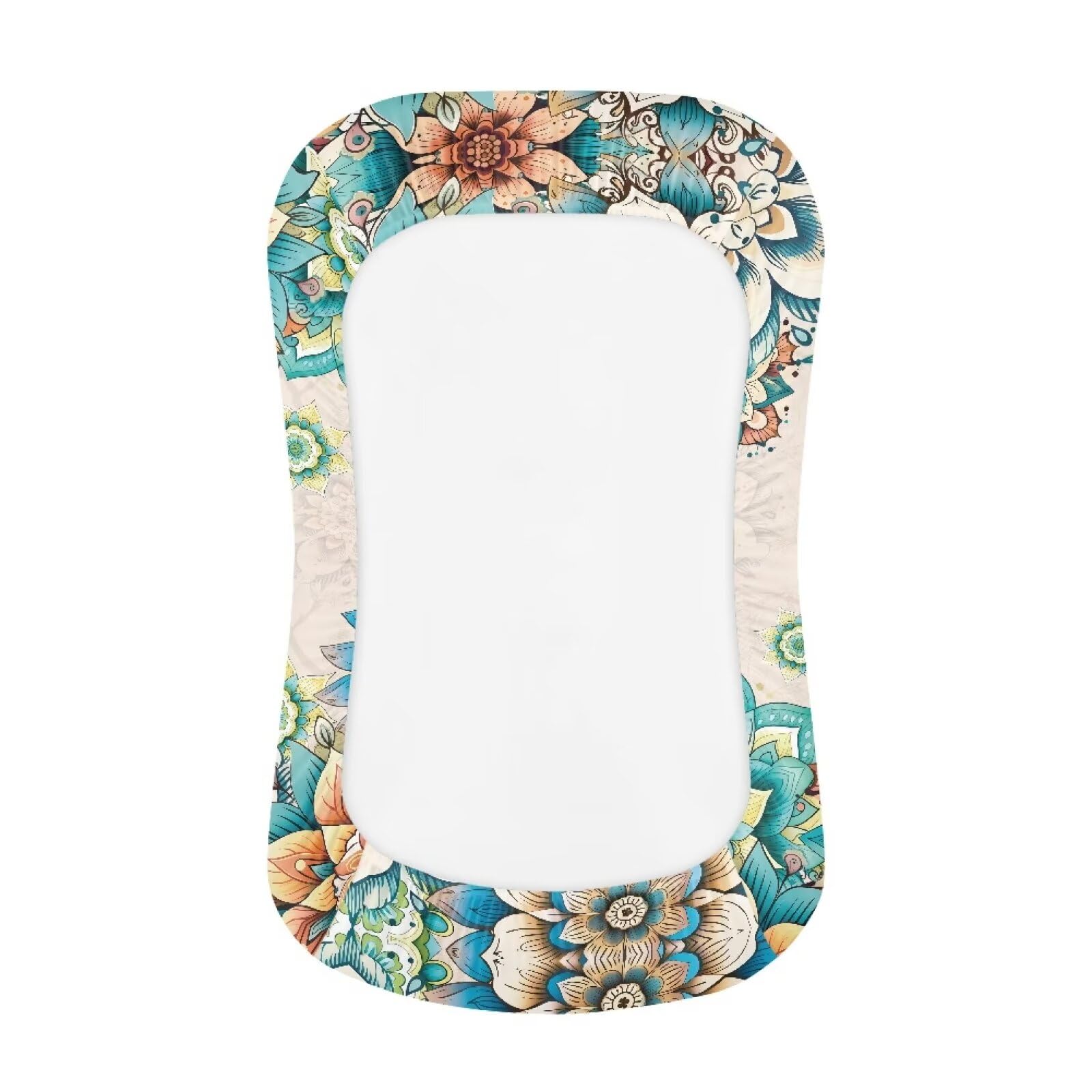 Epaihaiy Baby Lounger for Newborn, Bohemian Flower Dragonfly Baby Nest Cover Washable Infant Lounger Cover, Portable Nest Cover Floor Seat Cover