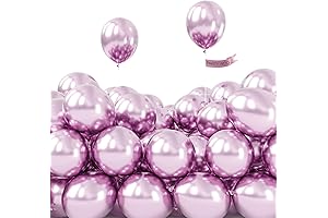 PartyWoo Light Pink Metallic Balloons for Cheerful Celebrations