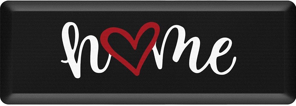 HappyTrends Kitchen Mat Cushioned Anti-Fatigue Rug Non-Slip Kitchen Rugs Stain Resistant Ergonomic Comfort Mat for Floor, Office, Sink, Laundry 17.3"x 47", Black