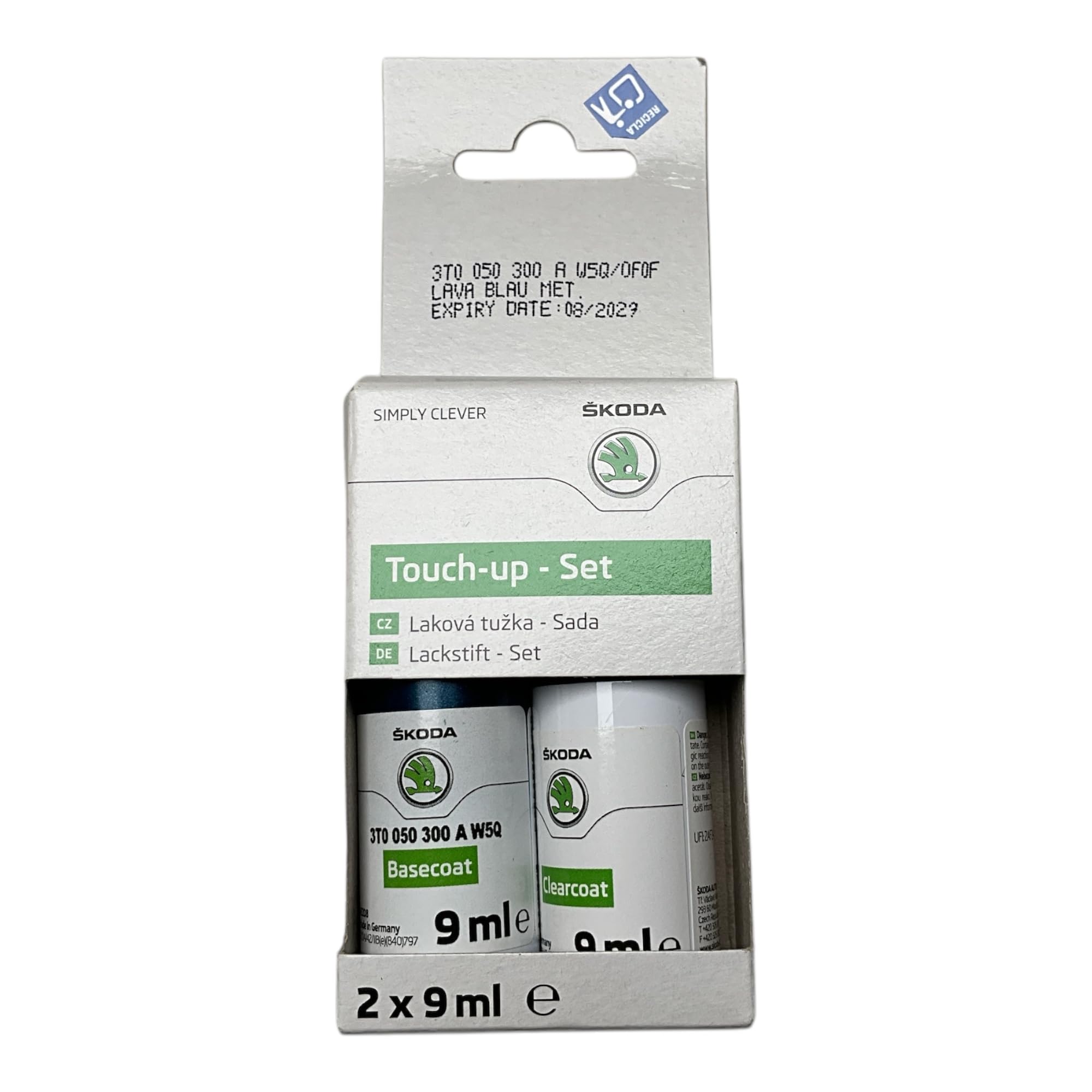 Penna Vernice Skoda Originale Lava Blu Metallizzato - Codice Colore 0F0F W5Q Per Ritocchi Auto