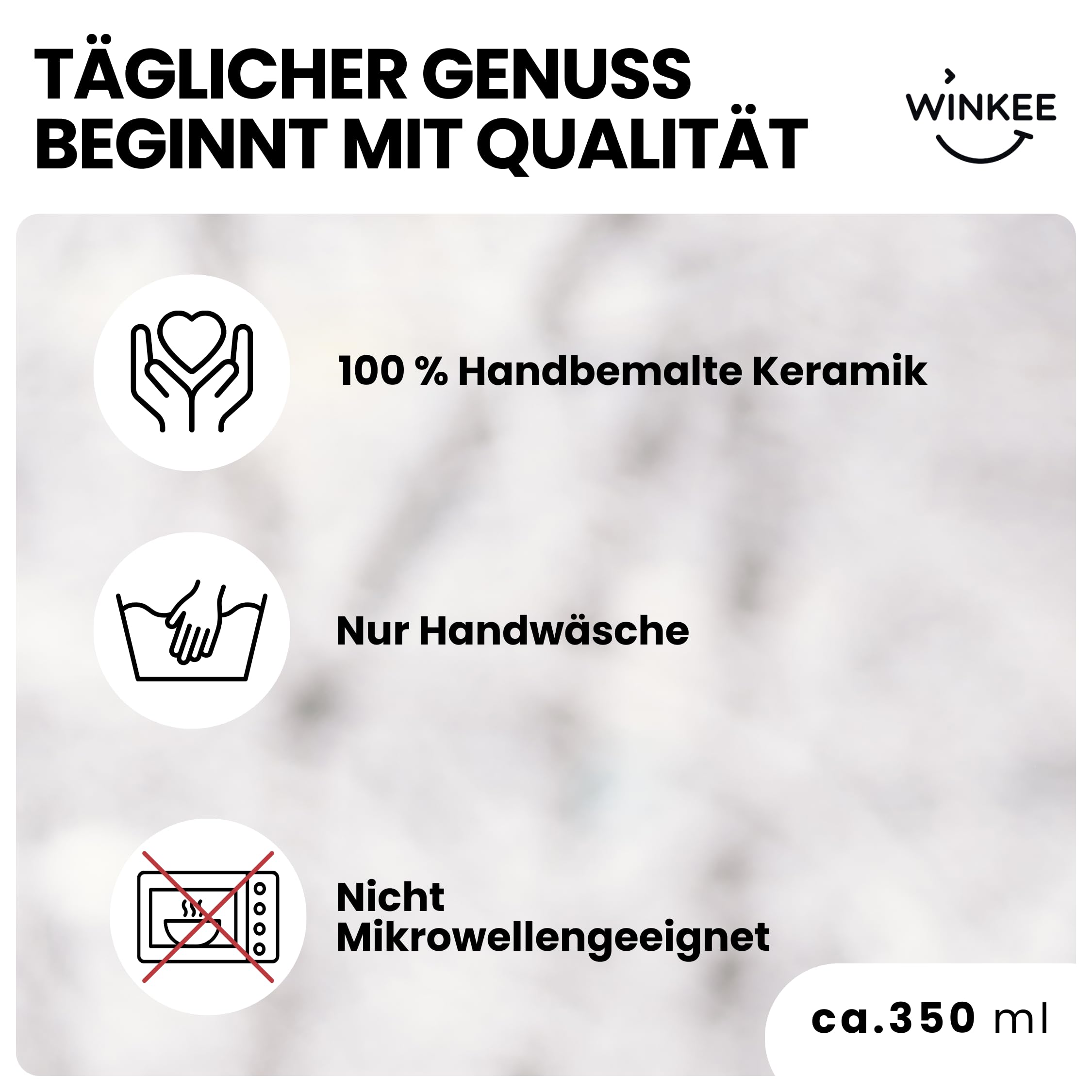 Winkee - Filiżanka do kawy toaletowej 350 ml | Zabawny garnek do kawy o wyglądzie toalety | duży kubek do kawy lub herbaty | stołowy kosz na śmieci | prezent na urodziny, jubileusz, do pracy