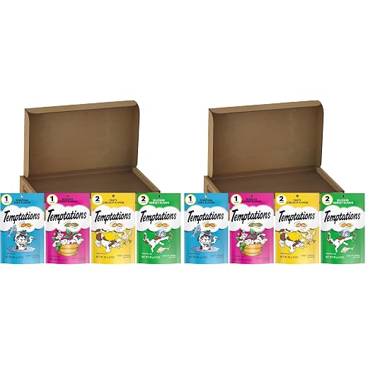 Temptations Cat Treats Classic Crunchy and Soft Feline Favorites Variety Pack,3 oz. Pouches,(Pack of 12)