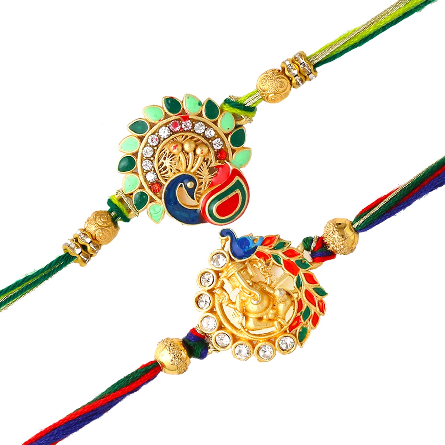 The Purple Tree Beautiful Peacock Meenakari Rakhi For Brother with Roli Chawal and Card (set of 2) Rakhi for bhai, Rakshabandhan Gift for brother, Rakhi Thread, Rakhi set, Rakhi Gift (B0C8Z7R4W9) Amazon Price History, Amazon Price Tracker