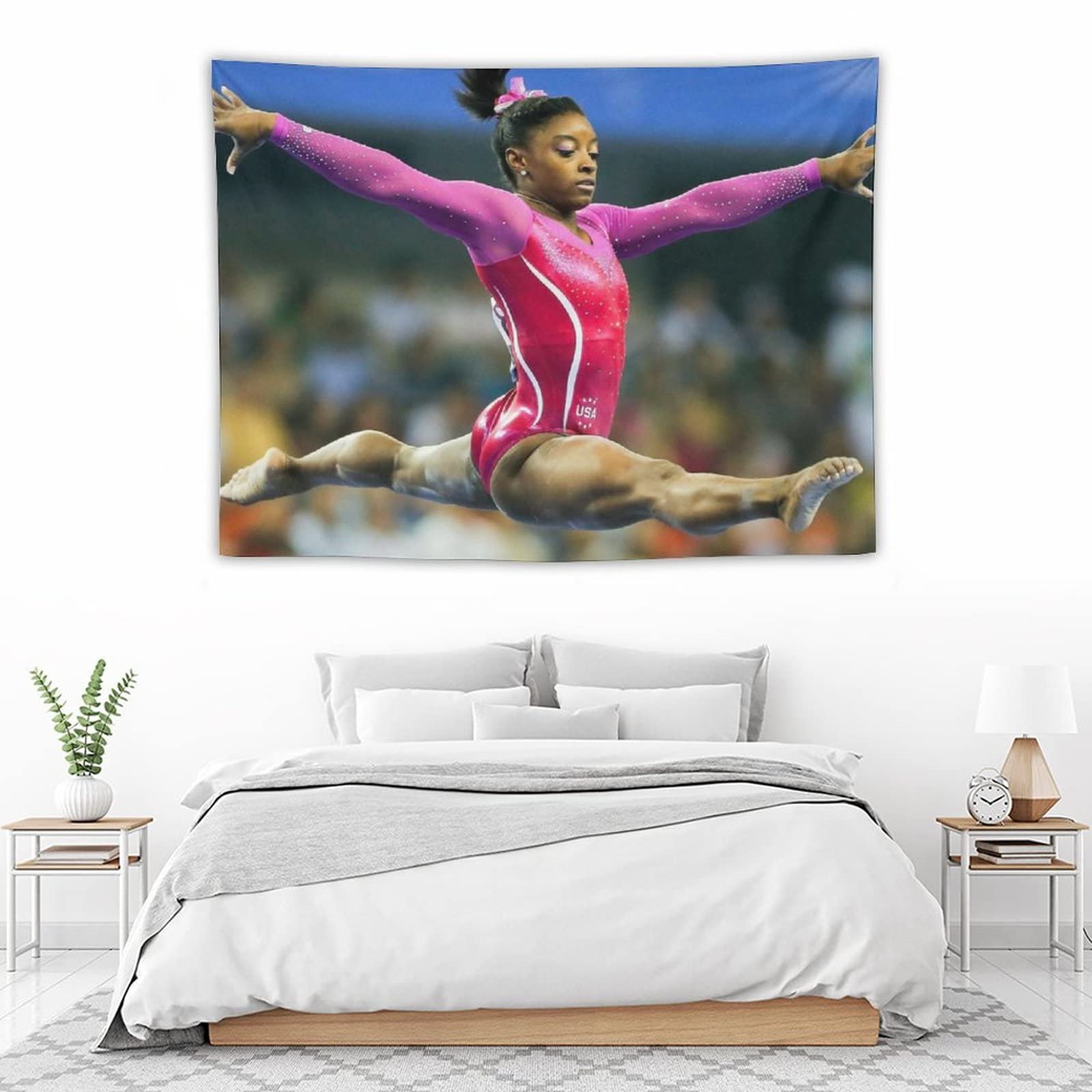Décoration Murale Toile 40x60cm Sans Cadre Poster Simone Biles Sur Toile 40x60cm - Décoration Murale Moderne Pour Salon Et Chambre Poster Gymnastique Sans Cadre