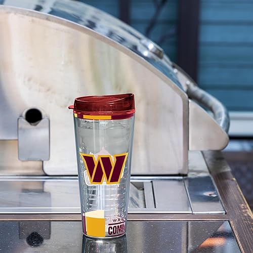 Miniatura 230 de Rico Industries NFL - Vaso clásico de fútbol americano de doble pared, 16 oz o 20 onzas, tapa W