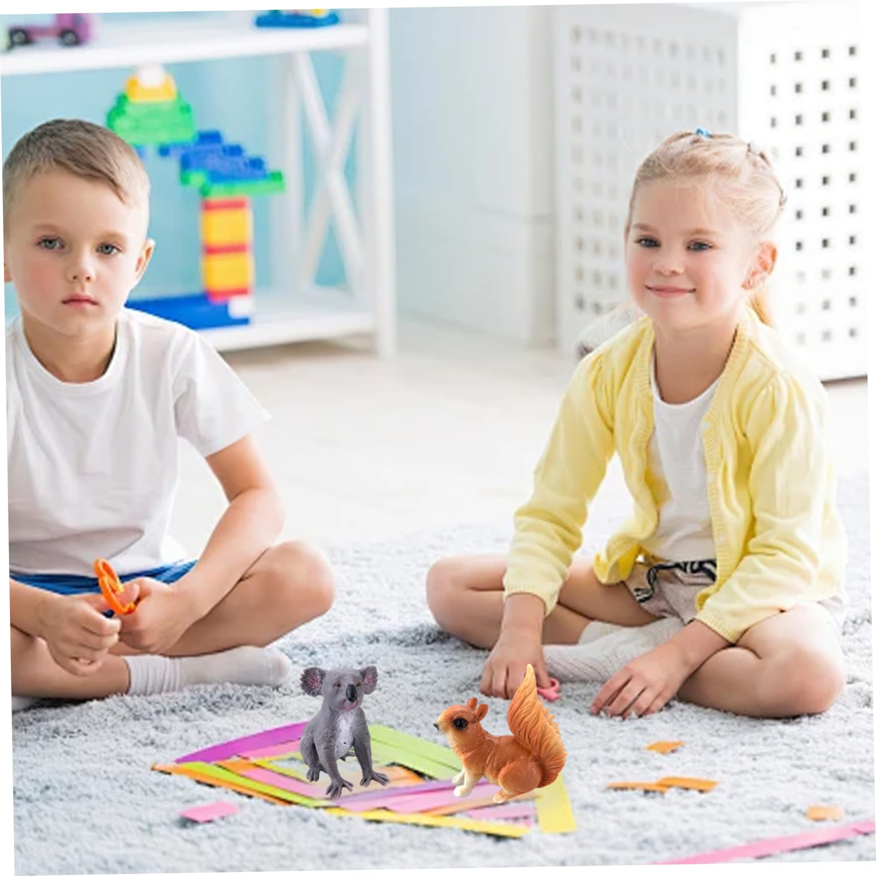 Animali Giocattoli per Bambini, 17 Pezzi/Set Figure di Animali realistiche, Giocattoli educativi per Regali di Compleanno, Divertenti bomboniere