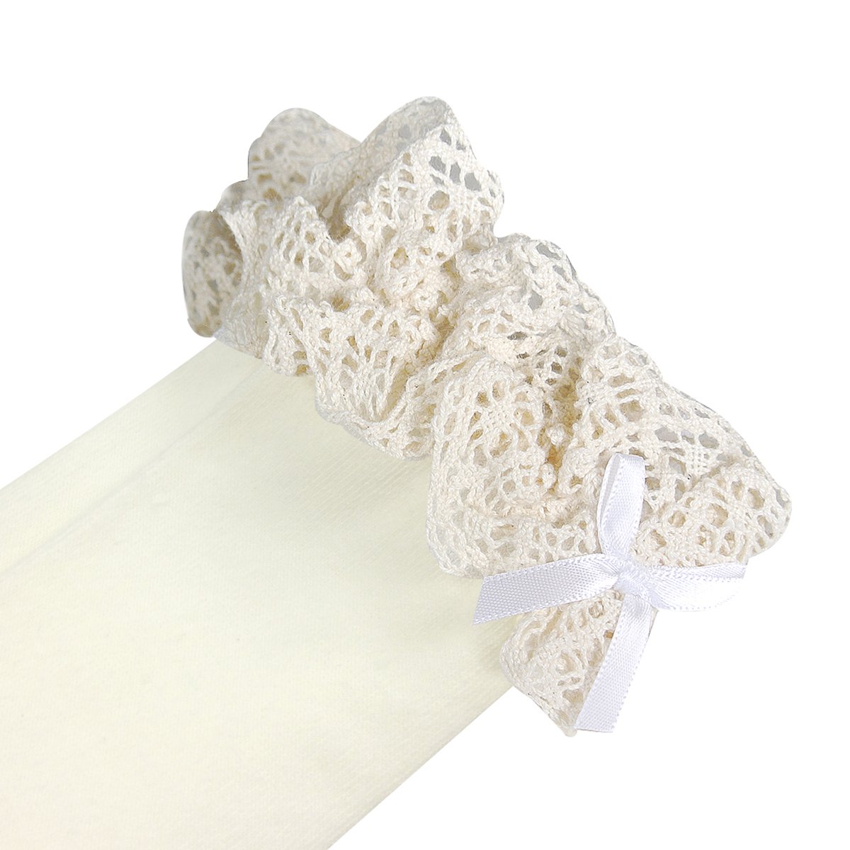 Wrapables Mädchen Socken mit Spitze, Rüschen und Schleife, 5 Stück