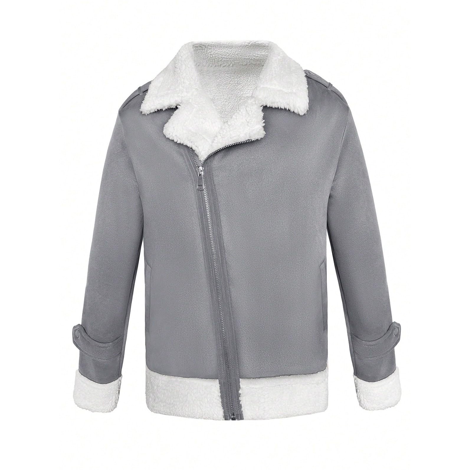 Chaqueta de invierno para hombre, estilo vintage, forro polar con