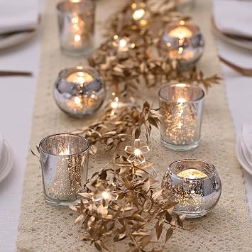 36 pcs Silver Votive Candle Holders & 36pcs Bowl Votive Candle Holder