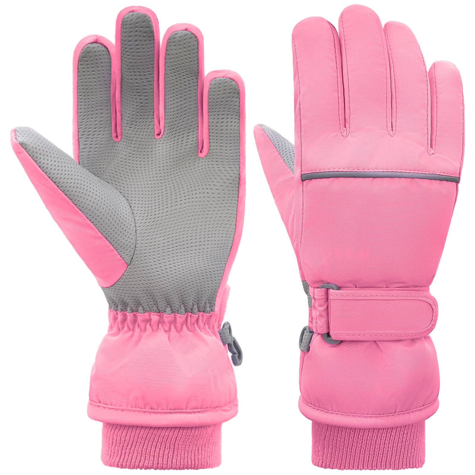 Kids Winter Ski Gloves Waterproof Children Girls Boys Fleece Thermal Snowboard Snow Gloves Mittens for Cold Weather