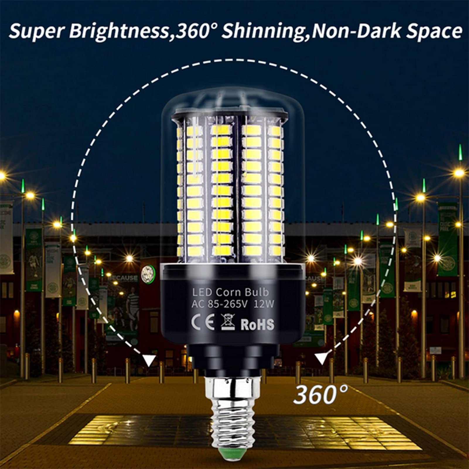 Bombillas LED maíz 5W E27 40 LED 5730 SMD, bombillas LED maíz ahorro energía 580lm lámpara techo barra oficina en casa lámpara pared