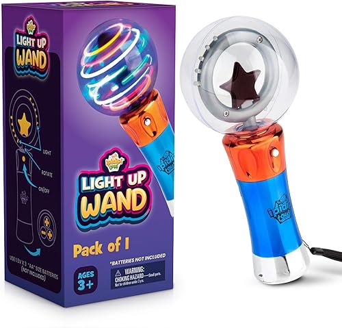 Miniatura 7 de IPIDIPI TOYS Varita mágica giratoria con luz para niños, paquete de 2, varita sensorial LED  juguetes iluminados para calcetines de Navidad, regalo