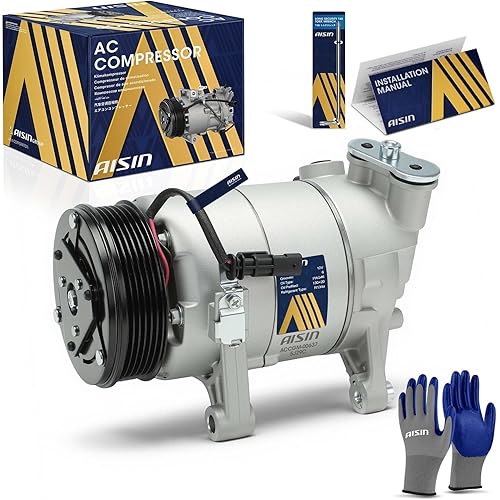 AISIN ACCGM-00637 Air Conditioner AC Compressor - Compatible with Chevrolet Corvette 2014-2019 6.2L - with 6-Pulley Groove, with Clutch