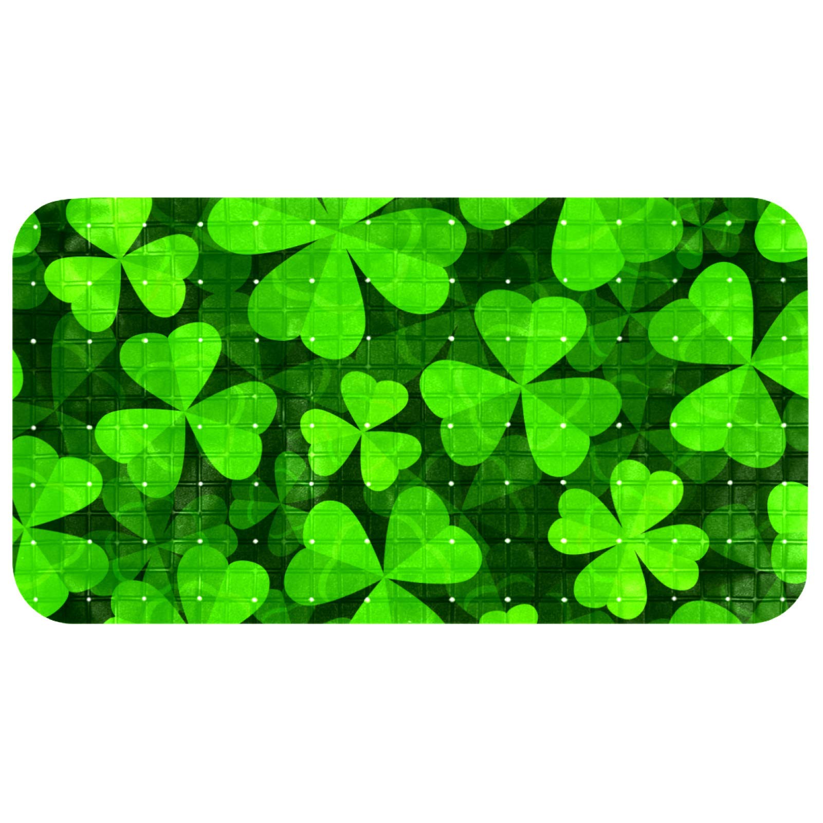 Tapis de bain pour bébé trèfle rectangulaire avec effet massage