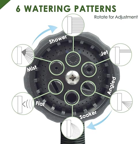 Miniatura 3 de Boquilla de manguera de jardín, boquilla de manguera de agua resistente con patrones de riego ajustables, boquillas rociadoras de alta presión